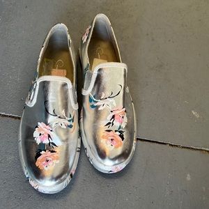 Jessica Simpson metallic loafer